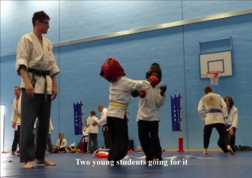 Juniors 2 student going for it