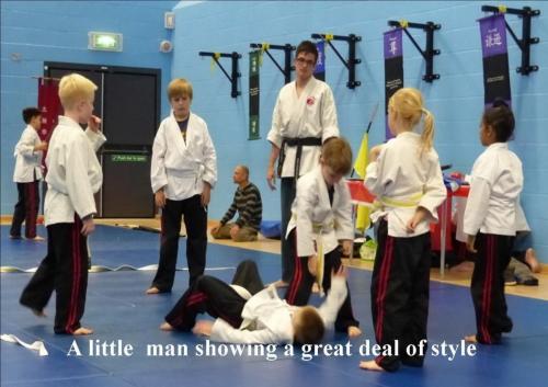 Juniors a likkle man with a great deal of style