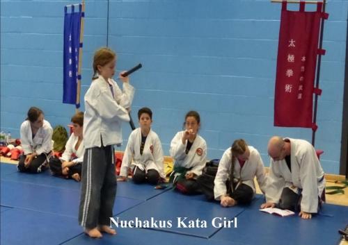 Juniors nuchakus kata girl
