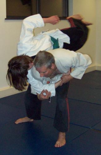 a gaint throwing